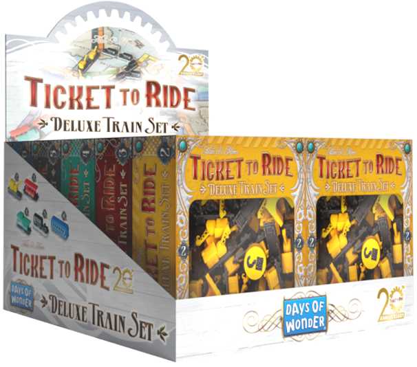 Ticket to Ride 20th Anniversary Deluxe train sets