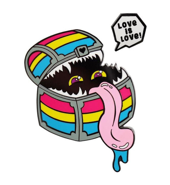 Enamel Mimic Pride Pin - Pansexual