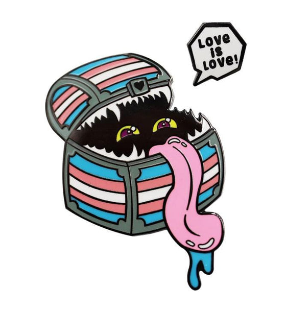 Enamel Mimic  Pride Pin - Trans