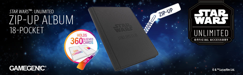 Star Wars: Unlimited Jump to Lightspeed Zip-Up Album Black Preorder